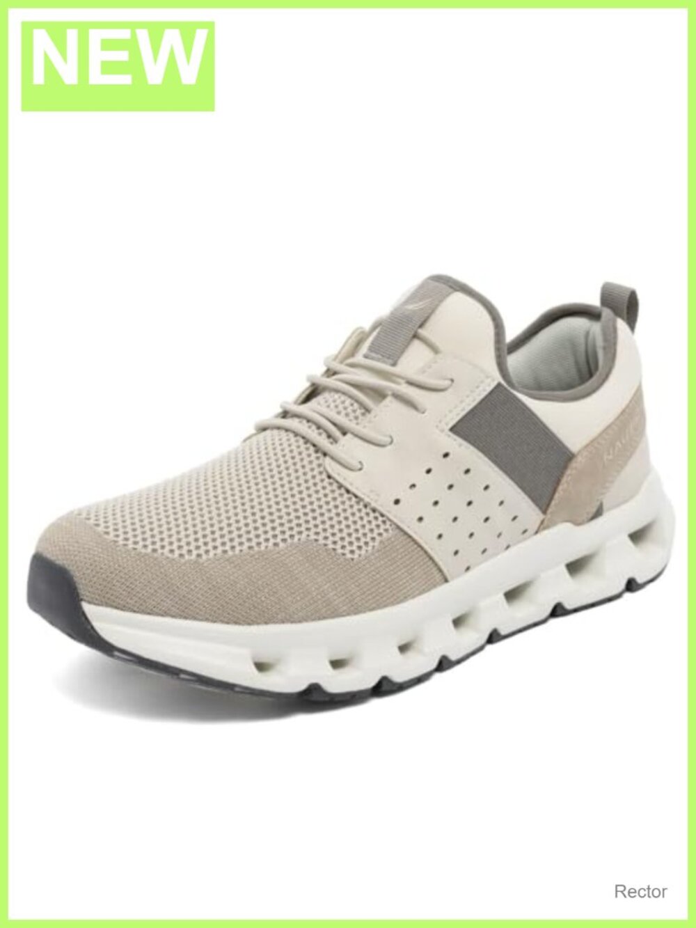 Men's Running Sneakers Cushioned Breathable Mesh Lace-Up Athletic Shoes
